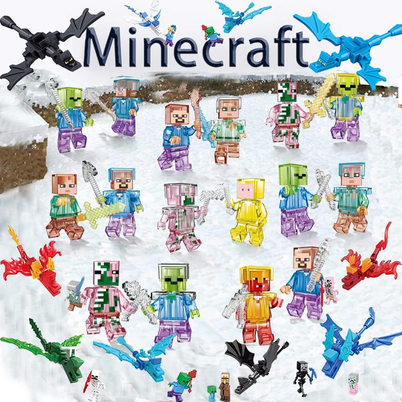 Legoing Minecraft Flying Dragon Zombie King Hunter Action Figures Building Blocks My World Zombie Steve Toys For Children
Legoing Minecraft Flying Dragon Zombie King Hunter Action Figures Building Blocks My World Zombie Steve Toys For Children