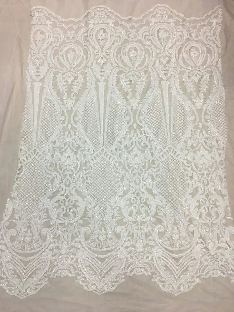 

5yards RNV016 new arrive good quality offwhite ivory /black sequin embroidery tulle mesh lace for sawing/ wedding