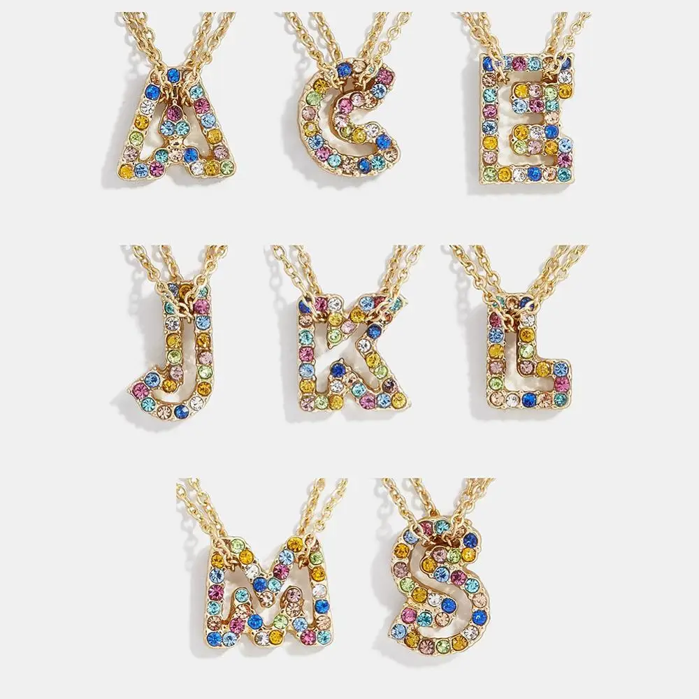 Dvacaman Trendy Multi-color Charm Gold Alphabet Pendant Necklace for Women Girls Crystal Letter Necklaces Couple Name Necklace
Dvacaman Trendy Multi-color Charm Gold Alphabet Pendant Necklace for Women Girls Crystal Letter Necklaces Couple Name Necklace