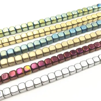 Multicolor Natural Hematite Stone Loose Spacers Beads 2 3 4 6mm Cube Shape Hematites for Jewelry Making DIY Findings 15inch A50
Multicolor Natural Hematite Stone Loose Spacers Beads 2 3 4 6mm Cube Shape Hematites for Jewelry Making DIY Findings 15inch A50