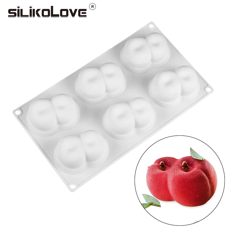 SILIKOLOVE New French Dessert Mousse Cake Silicone Mold 6 Forms Conjoined Cherry Silicone Molds Artificial Fruit Cake Decorating
SILIKOLOVE New French Dessert Mousse Cake Silicone Mold 6 Forms Conjoined Cherry Silicone Molds Artificial Fruit Cake Decorating