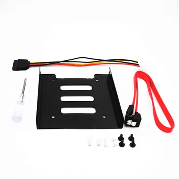 SSD HDD Mounting Bracket 2.5 to 3.5" Internal Hard Disk Drive Kit Cables 2.5 hard disk drive to 3.5 bay tray caddy one set
SSD HDD Mounting Bracket 2.5 to 3.5" Internal Hard Disk Drive Kit Cables 2.5 hard disk drive to 3.5 bay tray caddy one set