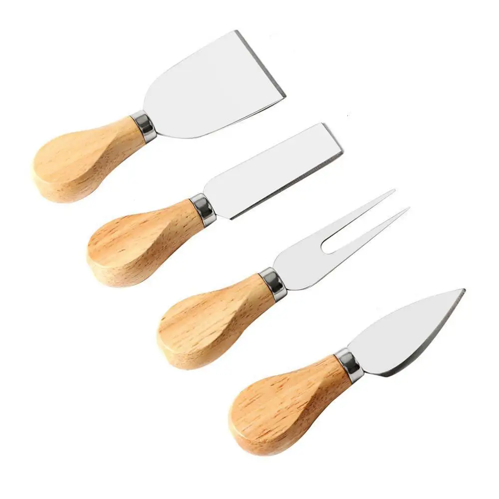 4pcs Set Knives Bard Set Oak Bamboo Wood Handle Cheese Knife Slicer Kit Kitchen Cooking Tools Cheedse Cutter Useful Accessories
4pcs Set Knives Bard Set Oak Bamboo Wood Handle Cheese Knife Slicer Kit Kitchen Cooking Tools Cheedse Cutter Useful Accessories