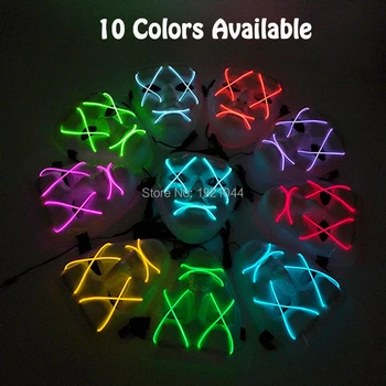 Halloween Fashion Cool Props Colorful Neon Light Luminous mask EL Wire Mask Face Mask Party Supplies Horror Theme Party Decor
Halloween Fashion Cool Props Colorful Neon Light Luminous mask EL Wire Mask Face Mask Party Supplies Horror Theme Party Decor