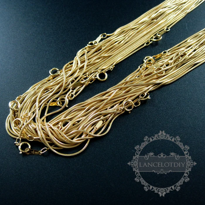 1pcs 18inch 1mm gold filled high quality color not tarnished snake chain DIY necklace chain supplies findings 1325009
1pcs 18inch 1mm gold filled high quality color not tarnished snake chain DIY necklace chain supplies findings 1325009