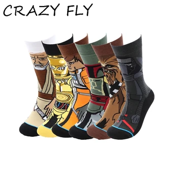 CRAZY FLY Star Wars Socks Men Cartoon Character Art Cotton Socks Fashion Cool Dress Long Socks For Men Women Funny Socks 2019
CRAZY FLY Star Wars Socks Men Cartoon Character Art Cotton Socks Fashion Cool Dress Long Socks For Men Women Funny Socks 2019