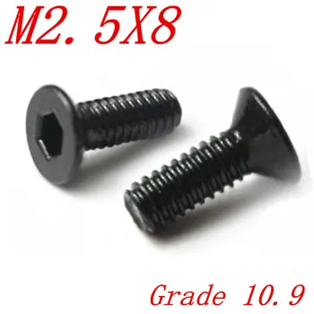 500pcs/lot DIN7991 Grade 10.9 M2.5*8 M2.5 x 8 flat hex socket countersunk head screw 
500pcs/lot DIN7991 Grade 10.9 M2.5*8 M2.5 x 8 flat hex socket countersunk head screw