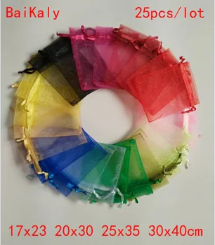 25pcs 17x23 20x30 25x35 30x40cm Organza Bag Candy Gift Bags Decoration Wedding Party Favor Pouch Jewelry Packaging Bags Pouches
25pcs 17x23 20x30 25x35 30x40cm Organza Bag Candy Gift Bags Decoration Wedding Party Favor Pouch Jewelry Packaging Bags Pouches