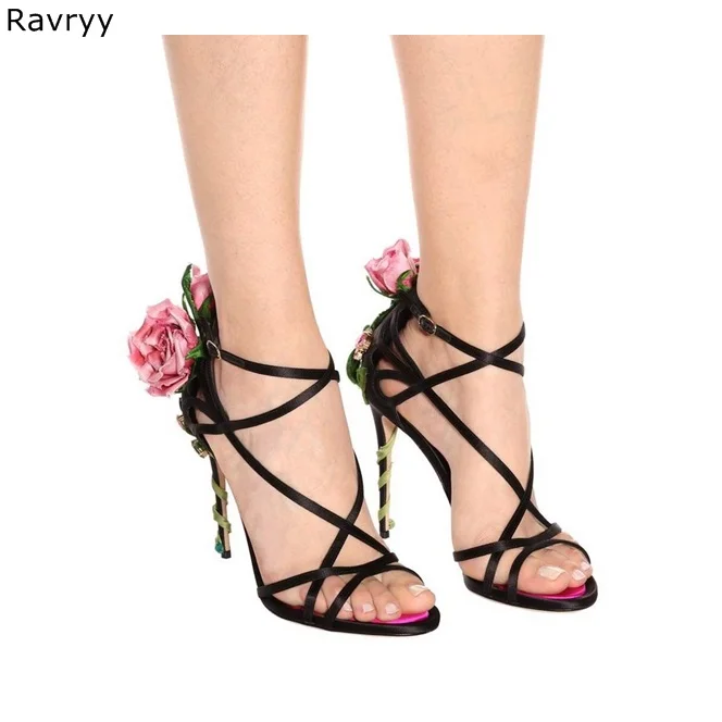 Luxury Pink Rose Flower Decor Woman sandals black suede colorful rhinestone decor cover heel Sexy Pumps female party dress shoes
Luxury Pink Rose Flower Decor Woman sandals black suede colorful rhinestone decor cover heel Sexy Pumps female party dress shoes