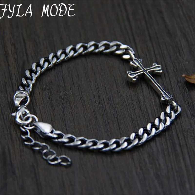 New Luxury Brand Design Cross Charms Bracelet 925 Sterling Silver Bracelet For Women Jewelry Gift 17+3cm 5.50mm 11.50G TYC146
New Luxury Brand Design Cross Charms Bracelet 925 Sterling Silver Bracelet For Women Jewelry Gift 17+3cm 5.50mm 11.50G TYC146