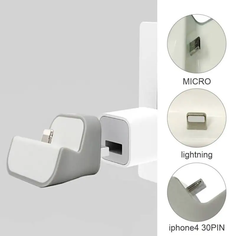 Smartphone Charger Stand Charging Base Wall Charging for Lightning Micro USB 30PIN Interface for iPhone Android Phone
Smartphone Charger Stand Charging Base Wall Charging for Lightning Micro USB 30PIN Interface for iPhone Android Phone