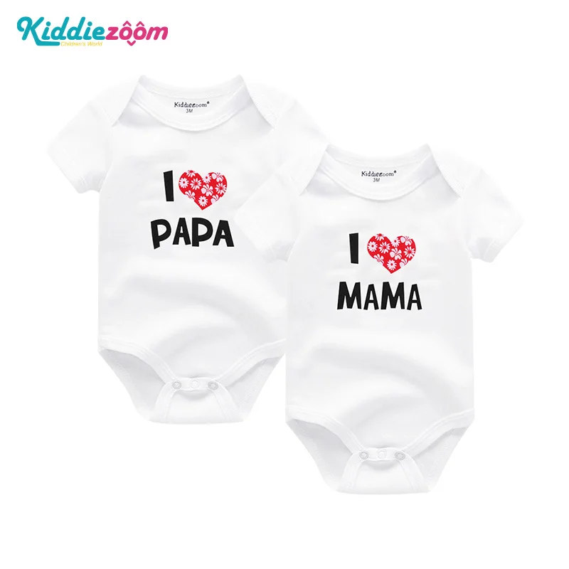 Kiddiezoom Baby Romper 100%Cotton Short Sleeve I Love Papa Mama Printed Baby Girls Clothing Set Baby Boys Clothes Roupas de bebe
Kiddiezoom Baby Romper 100%Cotton Short Sleeve I Love Papa Mama Printed Baby Girls Clothing Set Baby Boys Clothes Roupas de bebe