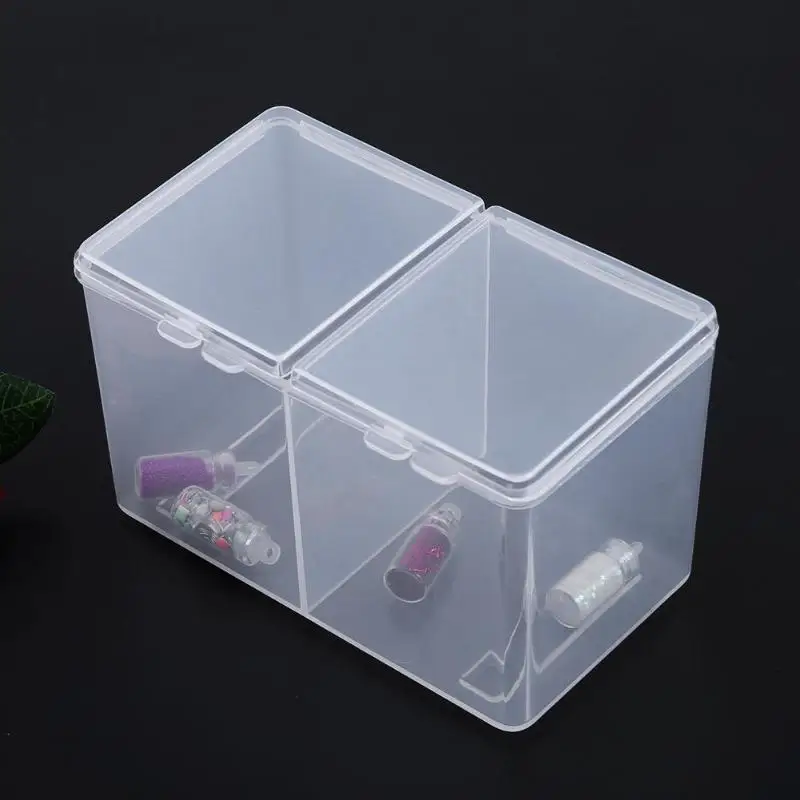2-Compartments Clear Remover Cotton Pad Swab Container UV Gel Polish Glitter Powder Storage Box Multifunctional Storage Box
2-Compartments Clear Remover Cotton Pad Swab Container UV Gel Polish Glitter Powder Storage Box Multifunctional Storage Box