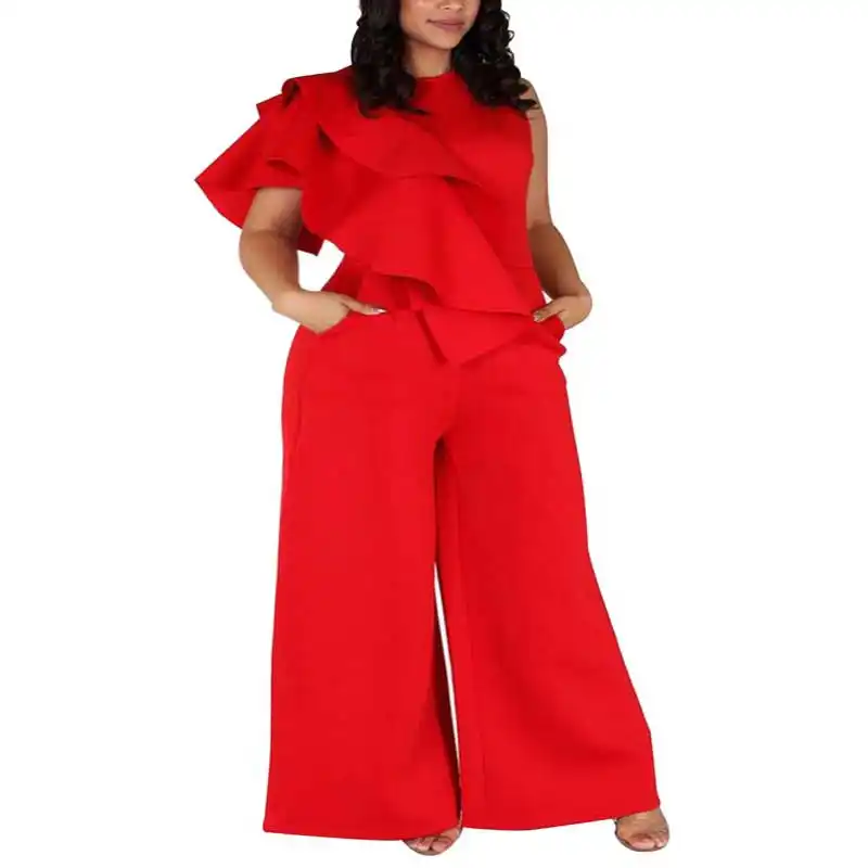 plus size ruffle jumpsuit