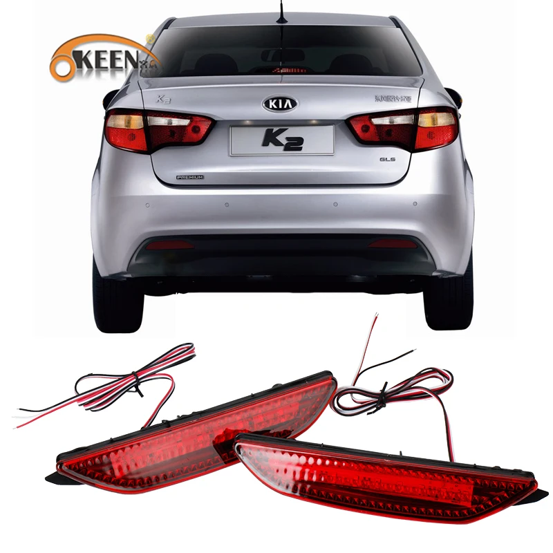 OKEEN Brand Automobiles LED Red Bumper Reflector Lights Rear Lihgts Tail Light Parking Warning Lights For Kia K2 sedan
OKEEN Brand Automobiles LED Red Bumper Reflector Lights Rear Lihgts Tail Light Parking Warning Lights For Kia K2 sedan