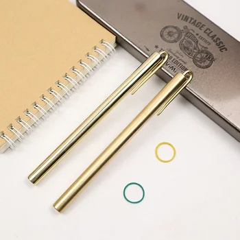 High Quality Vintage Pure Copper Roller Pen Handmade Frosted Copper Ballpoint Pen 0.5mm Blue Black Ink For Writing Supplies
High Quality Vintage Pure Copper Roller Pen Handmade Frosted Copper Ballpoint Pen 0.5mm Blue Black Ink For Writing Supplies