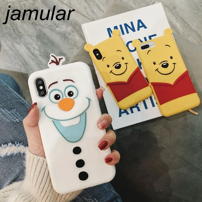 Jamular Cute Bear and snowman Soft Silicone Phone Case for iPhone 6 6s 7 8 Plus Cartoon Back Case for Apple iPhone X XR XS MAX
Jamular Cute Bear and snowman Soft Silicone Phone Case for iPhone 6 6s 7 8 Plus Cartoon Back Case for Apple iPhone X XR XS MAX