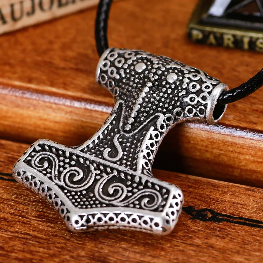 Vintage Slavic Hammer god Thor Pendant Necklace Men Women Amulet and Talisman Necklace 
Vintage Slavic Hammer god Thor Pendant Necklace Men Women Amulet and Talisman Necklace