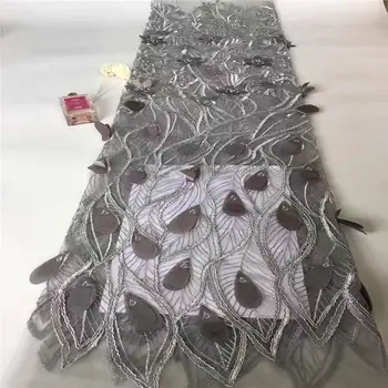 African Lace Fabric 2019 High Quality 3D Flower Embroidery Tulle Lace Fabric With Beads French Lace 5 Yards A1372
African Lace Fabric 2019 High Quality 3D Flower Embroidery Tulle Lace Fabric With Beads French Lace 5 Yards A1372