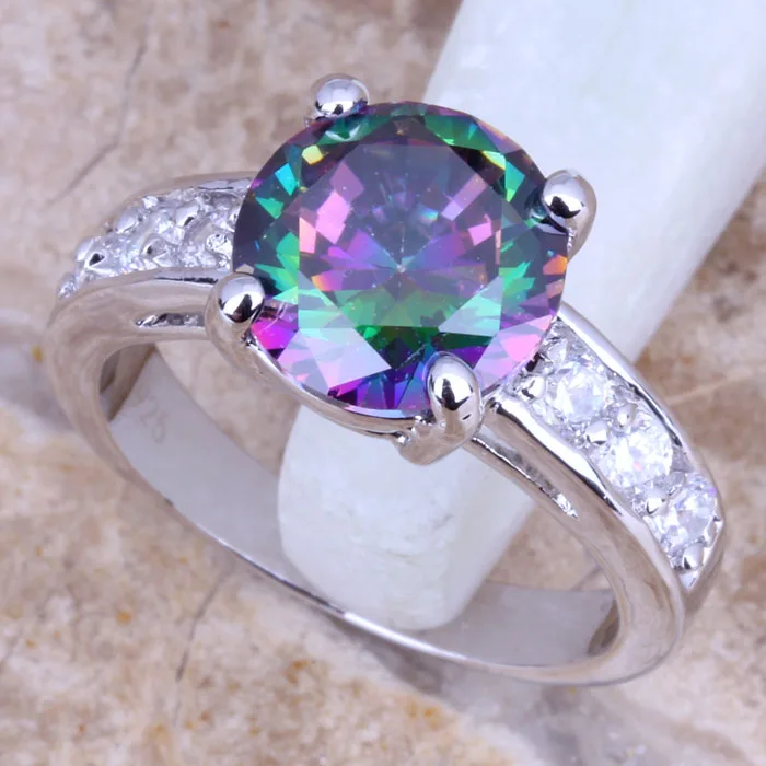 Valuable Rainbow Cubic Zirconia White CZ Silver Women's Ring Size 6 / 7 / 8 / 9 E718
Valuable Rainbow Cubic Zirconia White CZ Silver Women's Ring Size 6 / 7 / 8 / 9 E718