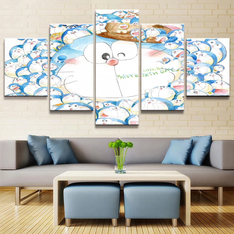 Printed Pictures Home Wall Art Modular Poster 5 Panel Animation Doraemon A Dream Paintings On Canvas Living Room Decor Framed
Printed Pictures Home Wall Art Modular Poster 5 Panel Animation Doraemon A Dream Paintings On Canvas Living Room Decor Framed