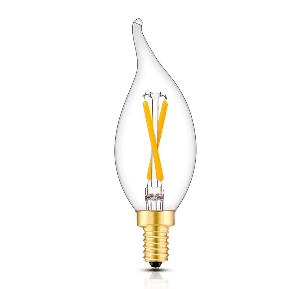 110V 120V Dimmable E12 Antique Candelabra Screw Base CA11 Flame Style Candle Shape Vintage LED Filament Edison Light Bulb C35 2W
110V 120V Dimmable E12 Antique Candelabra Screw Base CA11 Flame Style Candle Shape Vintage LED Filament Edison Light Bulb C35 2W