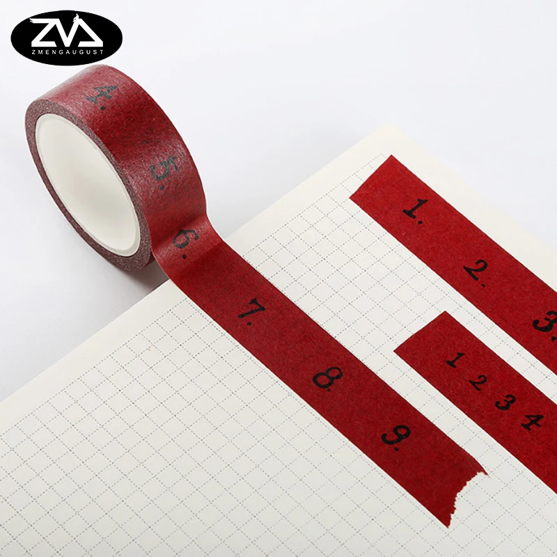 1.5cmx7m Red number DIY Washi Tape decoration scrapbooking planner masking tape adhesive tape stationery Supply
1.5cmx7m Red number DIY Washi Tape decoration scrapbooking planner masking tape adhesive tape stationery Supply