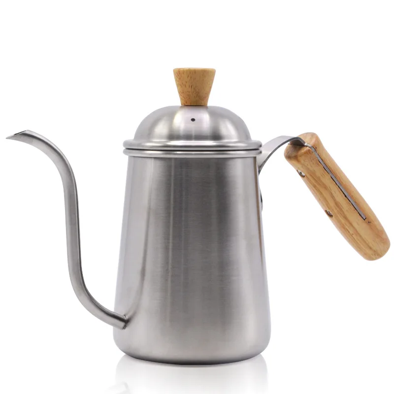 1PC 650ML Coffee Hand Fine Mouth Pot Drip Filter Stainless Steel Wooden Handle Coffee Pot New Coffee Making Accessories Silver
1PC 650ML Coffee Hand Fine Mouth Pot Drip Filter Stainless Steel Wooden Handle Coffee Pot New Coffee Making Accessories Silver
