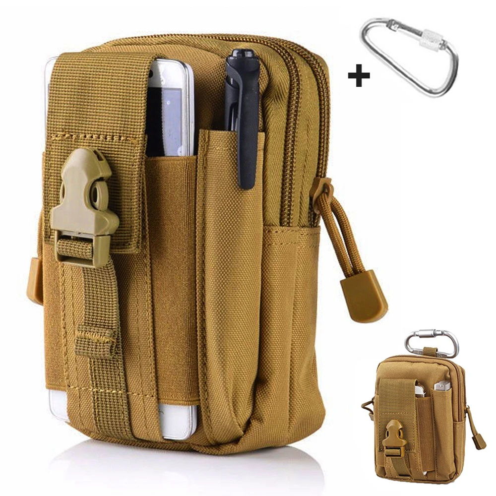 Tactical Molle Pouch Compact EDC Utility Gadget Waist Bag Pack with Cell Phone Holster for iPhone with D Carabiner
Tactical Molle Pouch Compact EDC Utility Gadget Waist Bag Pack with Cell Phone Holster for iPhone with D Carabiner