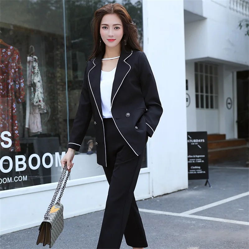 New Spring autumn Professional Pantsuits With Jackets And Pants Office ladies Business Women Pant Suits Female Trousers Sets
New Spring autumn Professional Pantsuits With Jackets And Pants Office ladies Business Women Pant Suits Female Trousers Sets
