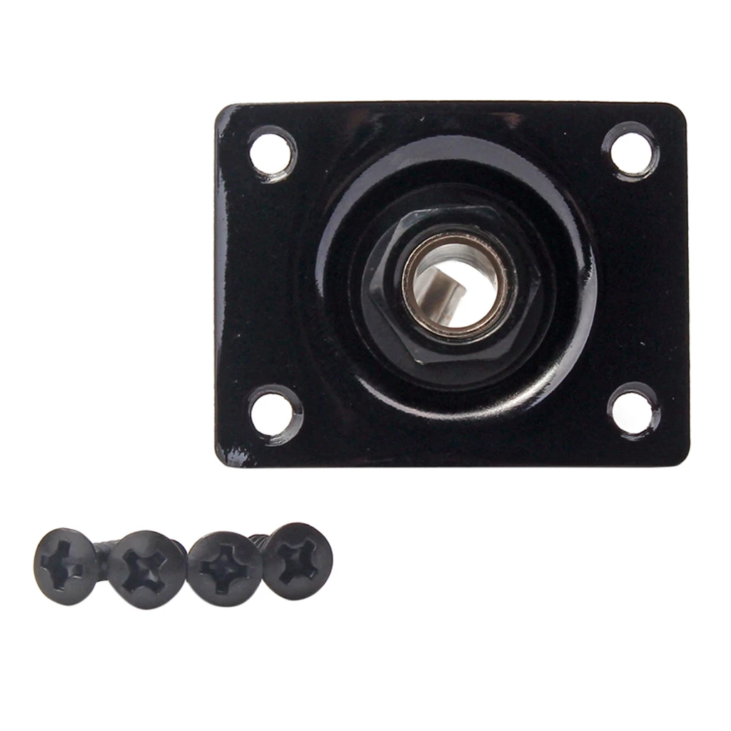 6.35mm 1/4'' Jack Plate Socket & Electric Guitar Neck Plate for for Strat Tele LP SG Guitars