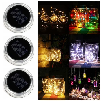 3pcs LED String Wire Lamp Solar Powered For Mason Jar Lid Insert Light Colorful Christmas Garden Wedding Decor LED Fairy Light 
3pcs LED String Wire Lamp Solar Powered For Mason Jar Lid Insert Light Colorful Christmas Garden Wedding Decor LED Fairy Light