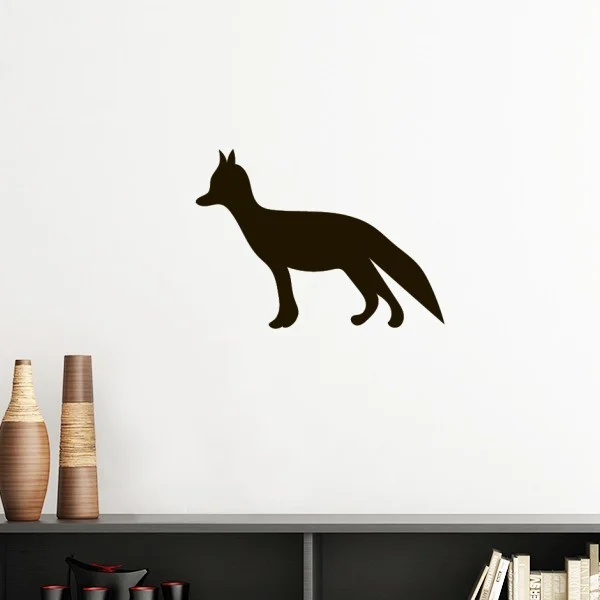 

Black Fox Cute Animal Portrayal Silhouette Removable Wall Sticker Art Decals Mural DIY Wallpaper for Room Decal