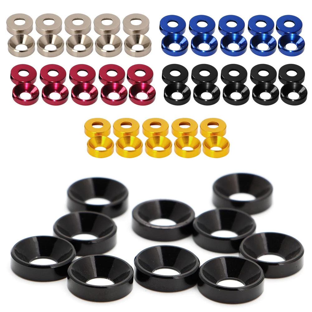 Cone Cup Head Washers Aluminum Alloy Washer Gasket for Screws Bolt M2 M2.5 M3 M4