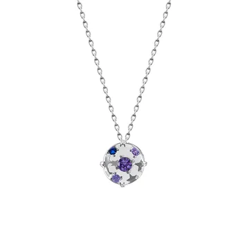 Juicy Grape Korean Style S925 Silver Jewelry Crystal with Rhinestones Round Temperament Women Pendant Collarbone Necklace
Juicy Grape Korean Style S925 Silver Jewelry Crystal with Rhinestones Round Temperament Women Pendant Collarbone Necklace