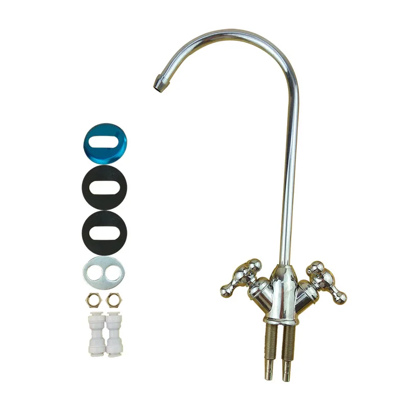1/4"fast joint Deck Mounted Kitchen Sink Faucet Double handle Faucets Water Tap Swivel Spout Water purifier double Gooseneck tap
1/4"fast joint Deck Mounted Kitchen Sink Faucet Double handle Faucets Water Tap Swivel Spout Water purifier double Gooseneck tap