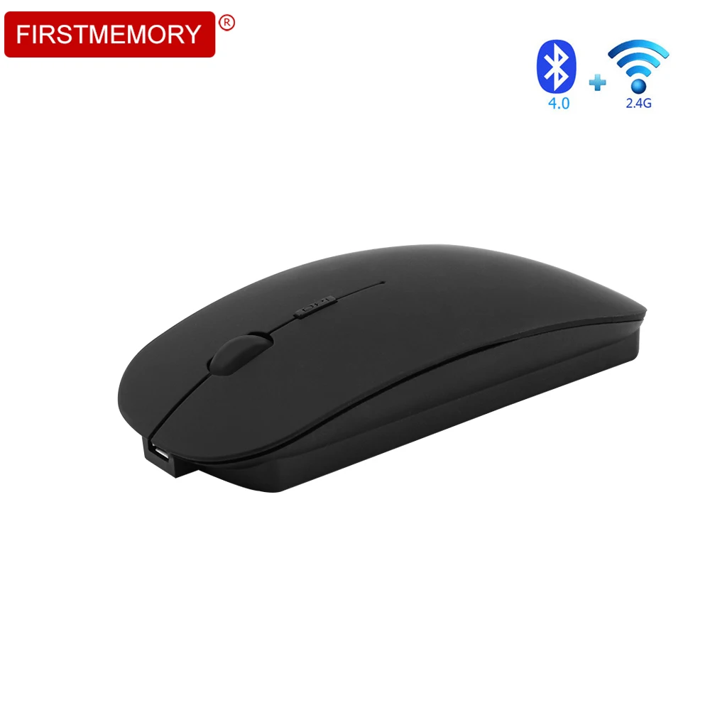 

Wireless 2.4Ghz + Bluetooth 4.0 Dual Mode Mouse Ergonomic Rechargeable Silent Optical Mice 1600 DPI Slim Mute For PC Laptop