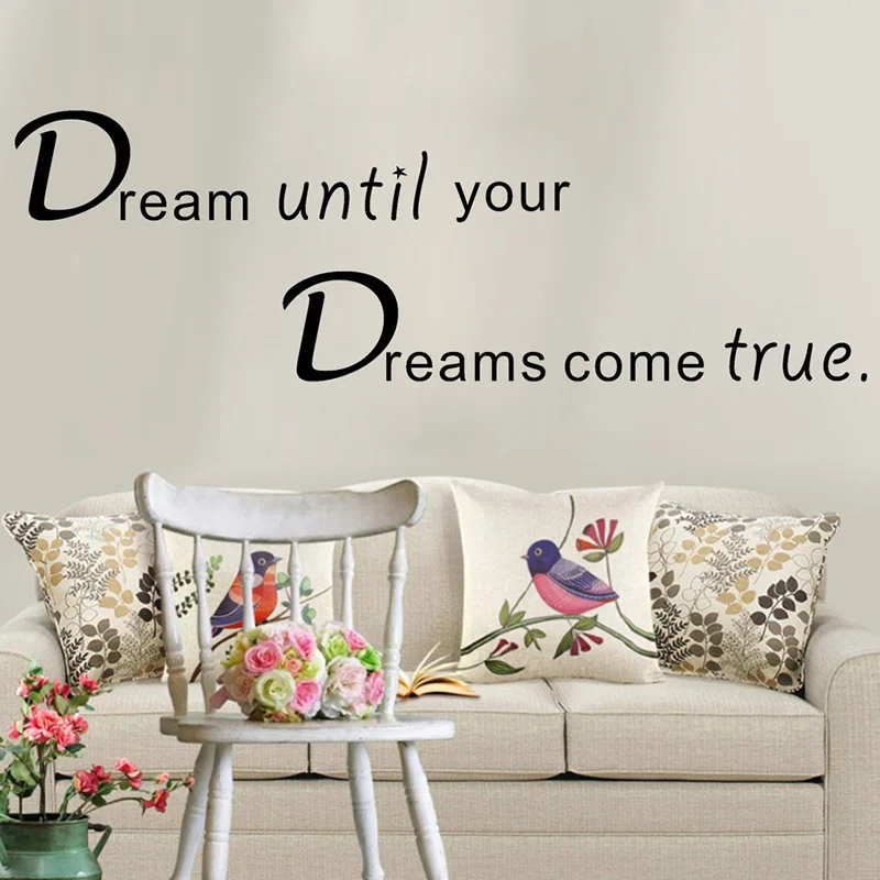 inspirational quote wall stickers Dream until your dreams come true Modern Wall Decals Quotes Vinyls Stickers bedroom Decor
inspirational quote wall stickers Dream until your dreams come true Modern Wall Decals Quotes Vinyls Stickers bedroom Decor