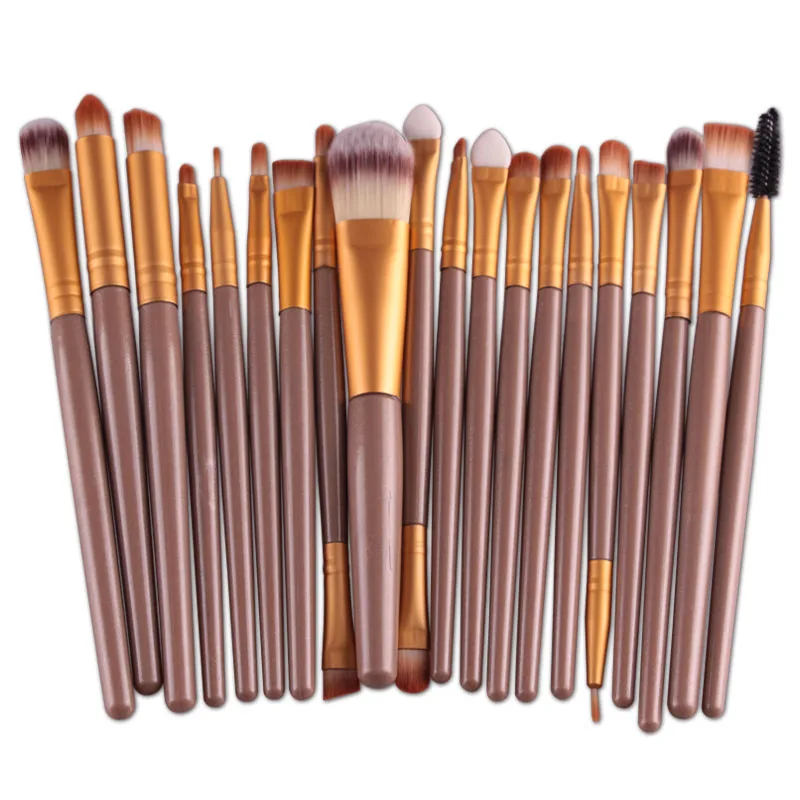 20pcs Eyes Brushes Set Eyeshadow Eyebrow Eyelashes Eyeliner Lip Makeup Brush Sponge Smudge Brush Cosmetic pincel maquiagem (14)