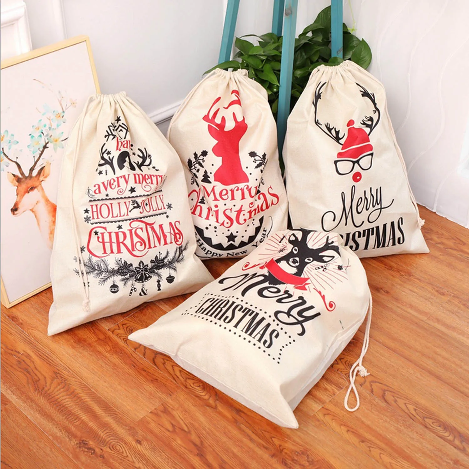 Cute Christmas Xmas Santa Sack Special Delivery Present Bags with Drawstring Closure Extra Large Size 25.59 x 18.50inch
Cute Christmas Xmas Santa Sack Special Delivery Present Bags with Drawstring Closure Extra Large Size 25.59 x 18.50inch