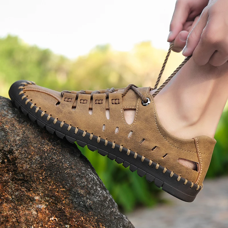 2019 New Summer Men Genuine Leather Sandals Business Casual Shoes Men Outdoor Beach Sandals Roman Men Summer Water Shoes Size 48
2019 New Summer Men Genuine Leather Sandals Business Casual Shoes Men Outdoor Beach Sandals Roman Men Summer Water Shoes Size 48