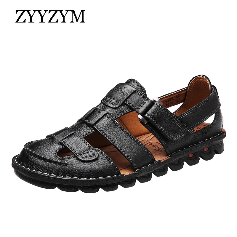 ZYYZYM Genuine Leather Men Sandals High-quality Luxury Summer Sandals Men Fashion Sandalias Beach Shoes Soft Bottom Breathable
ZYYZYM Genuine Leather Men Sandals High-quality Luxury Summer Sandals Men Fashion Sandalias Beach Shoes Soft Bottom Breathable