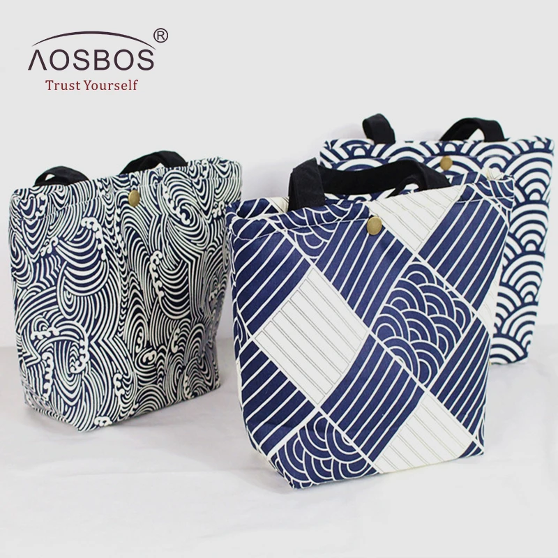 Фото Aosbos волнистые сумки для обеда Женская Изолированная Термосумка Мужская