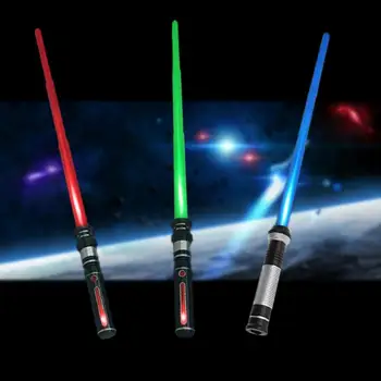 

New Telescopic Lightsaber Toys Flashing Sword Cosplay Luminous Music Star Laser Toy Swords Kids Toy Boys Gift New Arrival