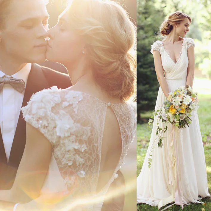 Ivory Cap Sleeeve Open Back Wedding Dress 2020 Chiffon Wedding Dresses Boho Chic Rustic Bridal Gowns robe de mariage
Ivory Cap Sleeeve Open Back Wedding Dress 2020 Chiffon Wedding Dresses Boho Chic Rustic Bridal Gowns robe de mariage