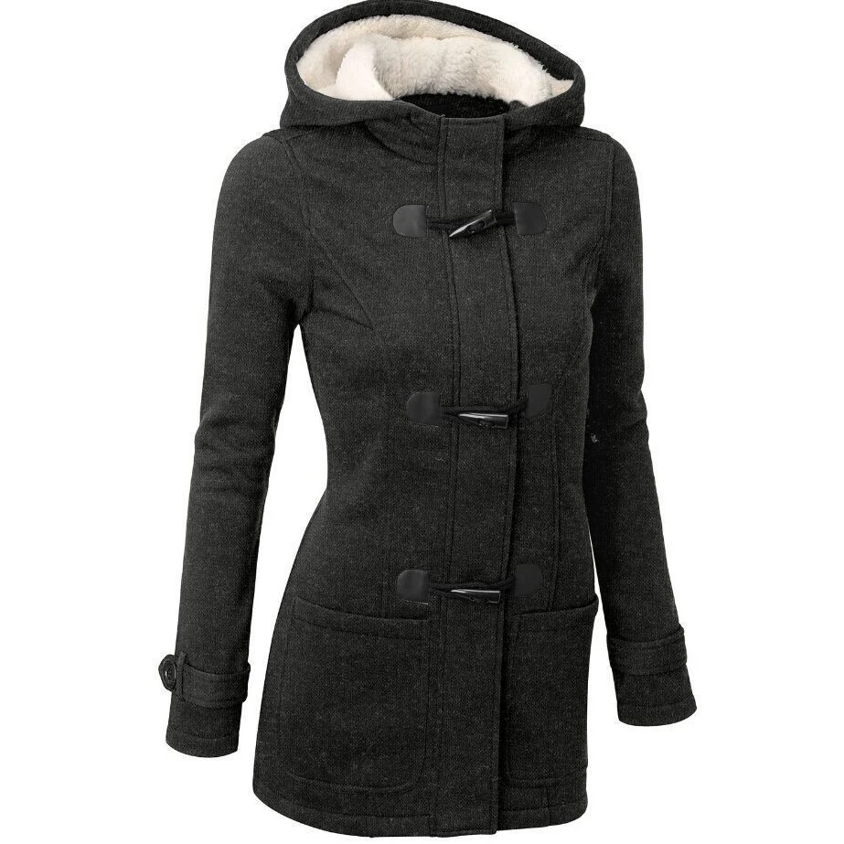 Фото Palto 2016 зимняя куртка женские пуховые пальто Шерстяная Смесь тонкая с капюшоном
