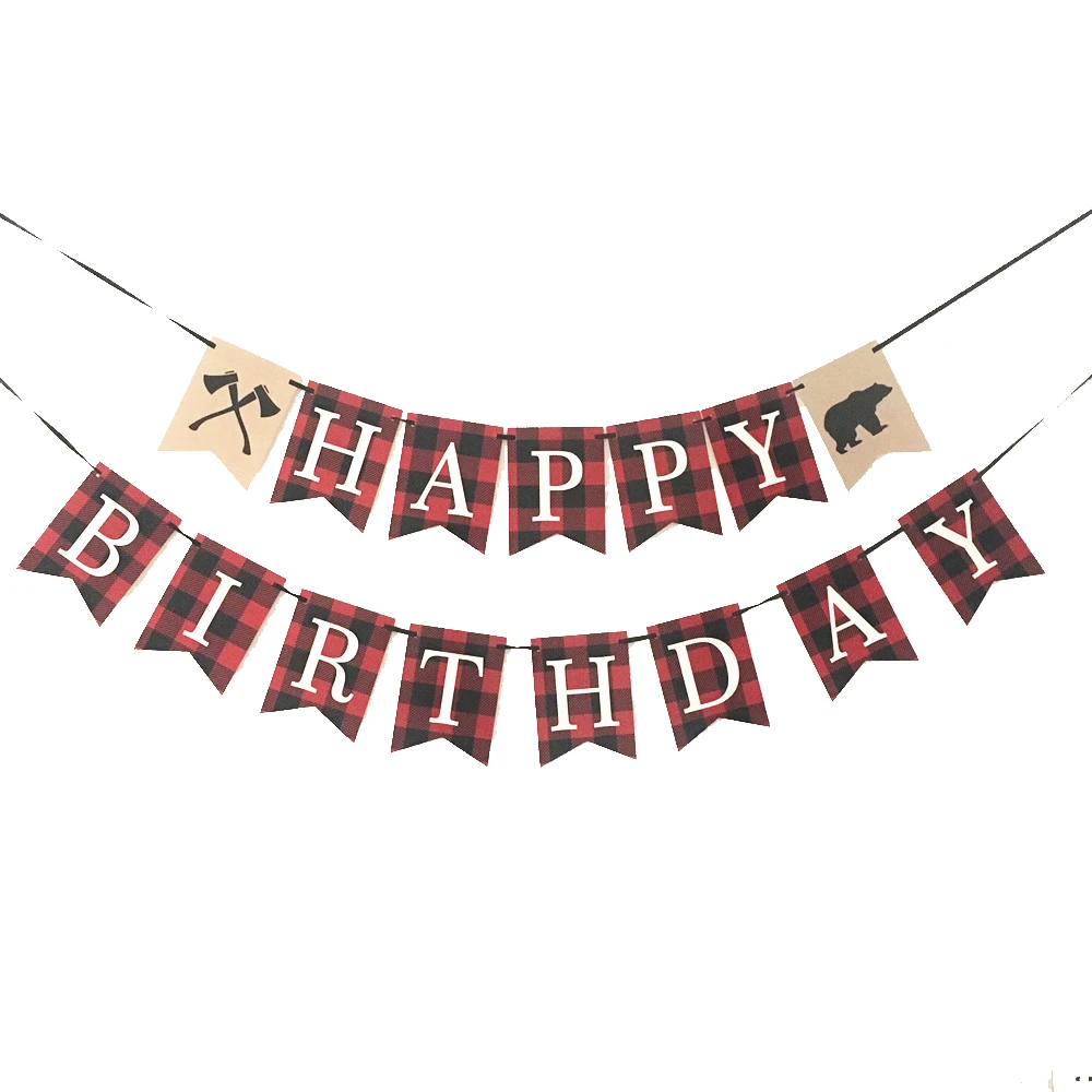 Lumberjack Happy Birthday Banner Timber Buffalo Plaid Baby Boy Girl Birthday Party Photo Backdrop
Lumberjack Happy Birthday Banner Timber Buffalo Plaid Baby Boy Girl Birthday Party Photo Backdrop
