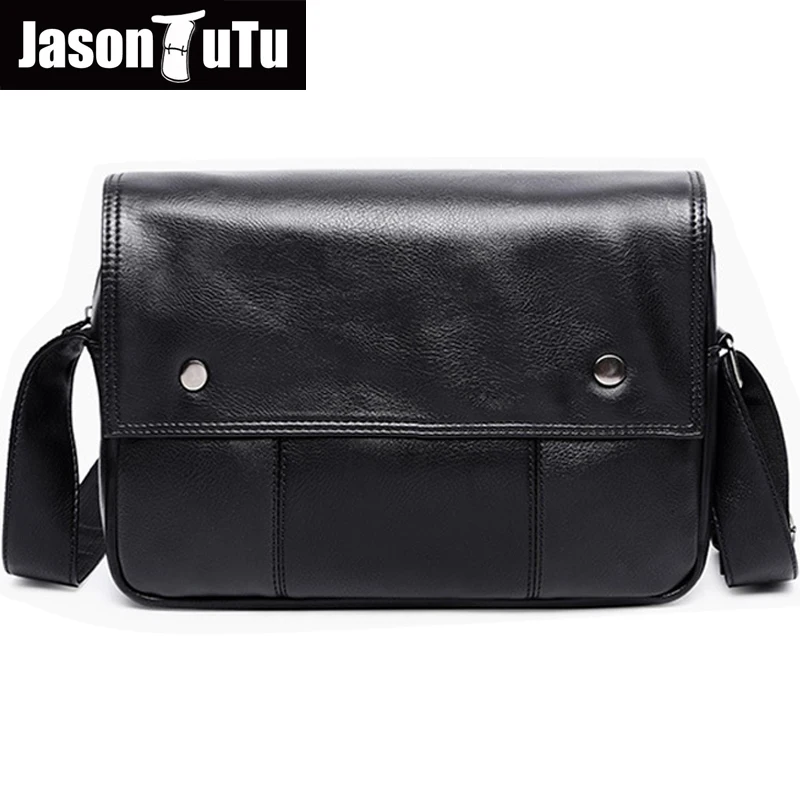JASON TUTU Shoulder bags for men Casual messenger bag men leather high quality Simple men's Black small bag B119
JASON TUTU Shoulder bags for men Casual messenger bag men leather high quality Simple men's Black small bag B119