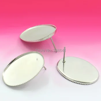 Blank Stainless Steel Stud Earrings Bases Settings with Inner 18x25mm Oval Bezel Cabochon Ear Pins Earrings post DIY Findings
Blank Stainless Steel Stud Earrings Bases Settings with Inner 18x25mm Oval Bezel Cabochon Ear Pins Earrings post DIY Findings