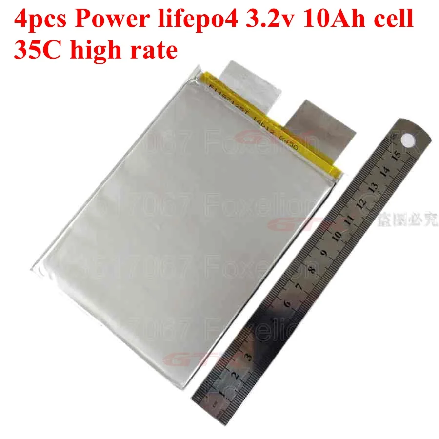 4pcs Power lifepo4 3.2v 10Ah cell 35C high rate 30c wide tabs battery for 12v 10ah DIY pack 12.8v electroc tools 24v 36v RC toys
4pcs Power lifepo4 3.2v 10Ah cell 35C high rate 30c wide tabs battery for 12v 10ah DIY pack 12.8v electroc tools 24v 36v RC toys